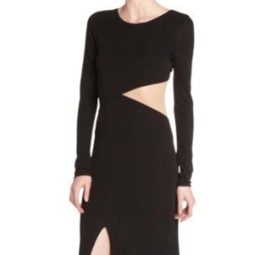 NWT ABS by Allen Schwartz Black Cutout Gown Sm / 6